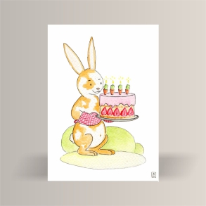 Carte Anniversaire Lapin Un Ours Dans L Atelier